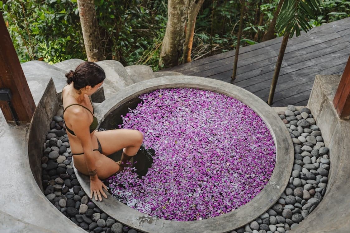 Sunset view from villa